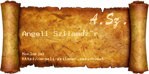Angeli Szilamér névjegykártya